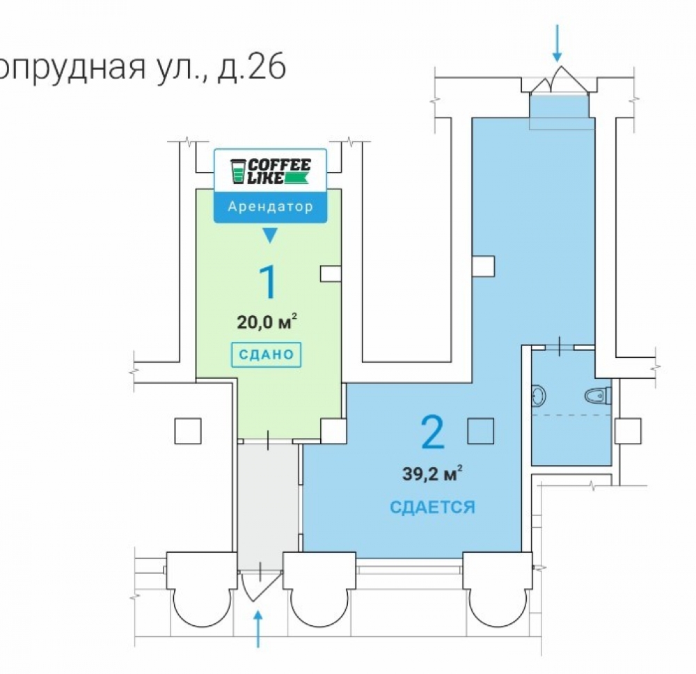 Купить торговое помещение Москва, Краснопрудная улица, 26 #40808 —  Gladston.ru