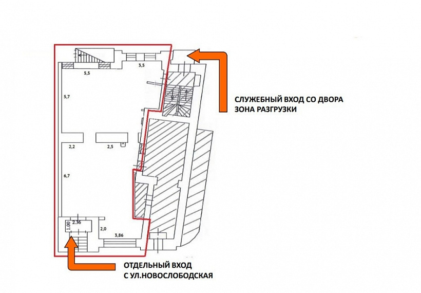 Аренда торгового помещения Офисное здание «Новослободская 26 с1»