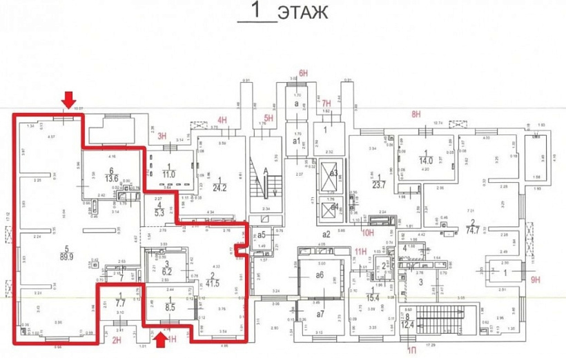 Продажа торгового помещения Жилое здание 
