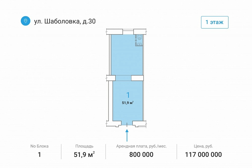 Продажа торгового помещения Жилое здание 