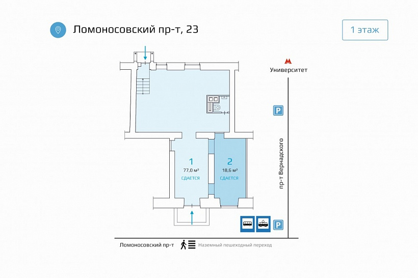 Аренда торгового помещения Жилой дом 