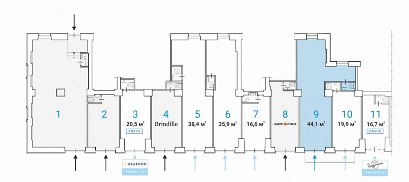 Аренда торгового помещения Жилое здание