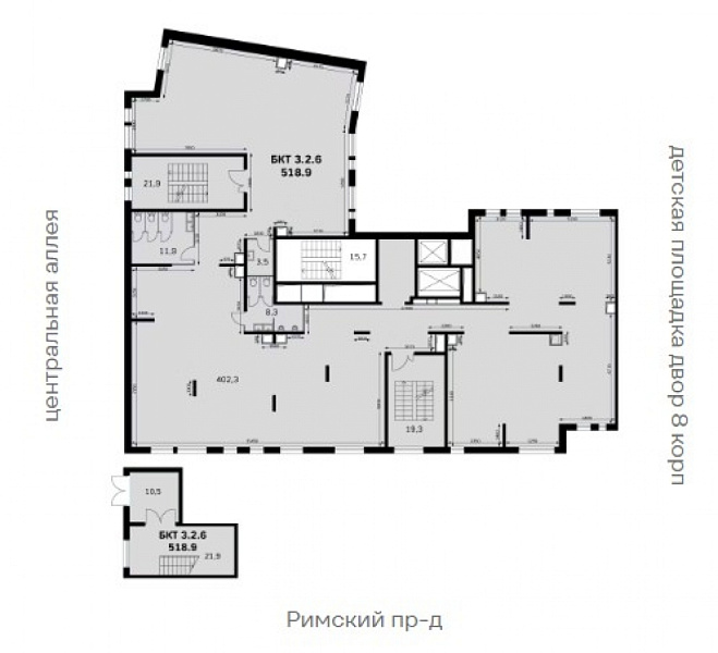 Продажа торгового помещения Здание в ЖК 