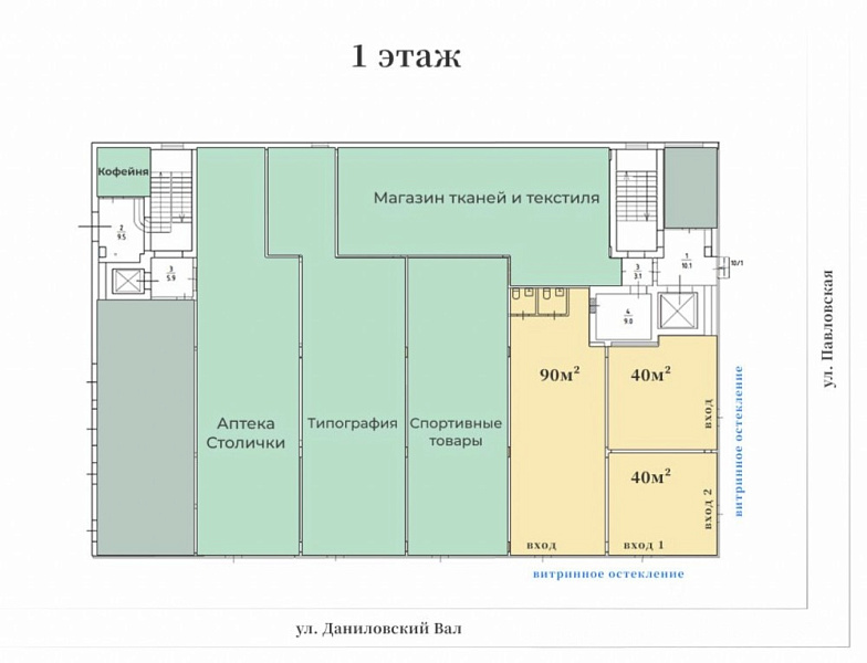Аренда торгового помещения Офисное здание «Павловская 18 с2»