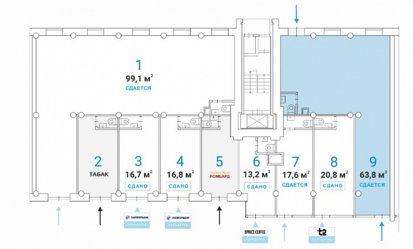 Продажа торгового помещения Жилое здание 