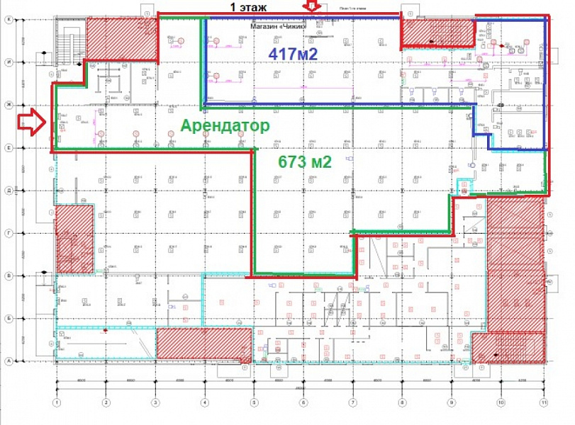 Аренда торгового помещения МФК 