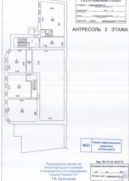 Продажа офиса Особняк «Андроньевская 4 с1»