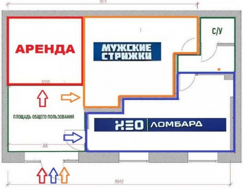 Аренда торгового помещения Жилое здание 