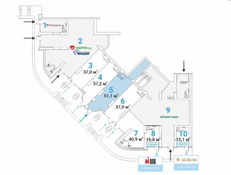 Аренда торгового помещения Жилой дом 
