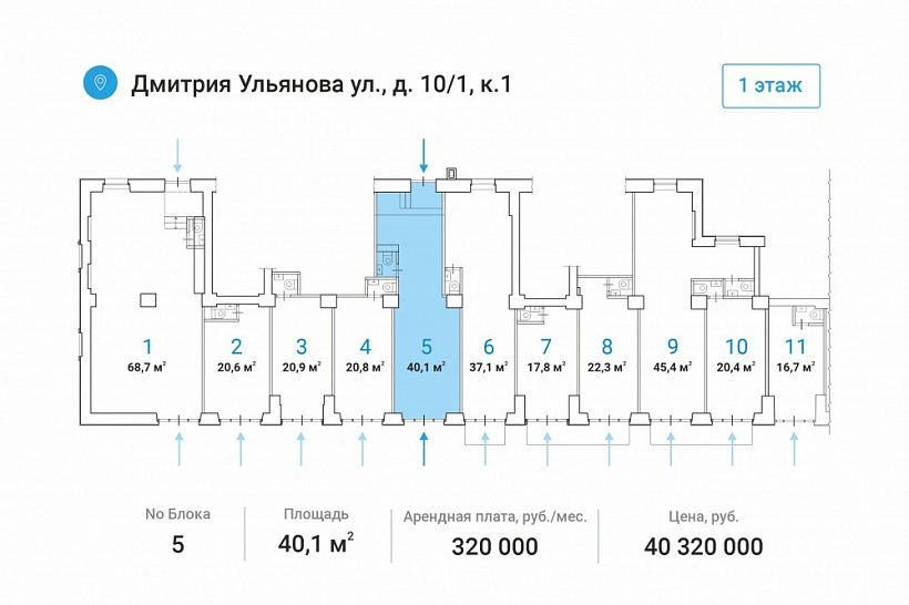 Продажа торгового помещения Жилое здание 
