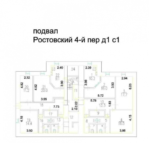 Аренда офиса Особняк «4-й Ростовский 1 с1»