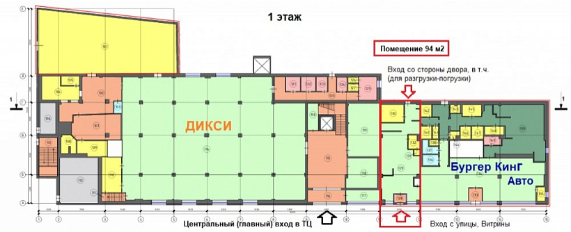 Аренда торгового помещения ТЦ 