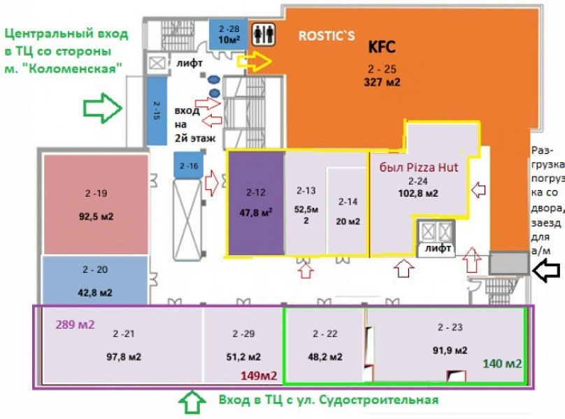 Аренда торгового помещения ТЦ 