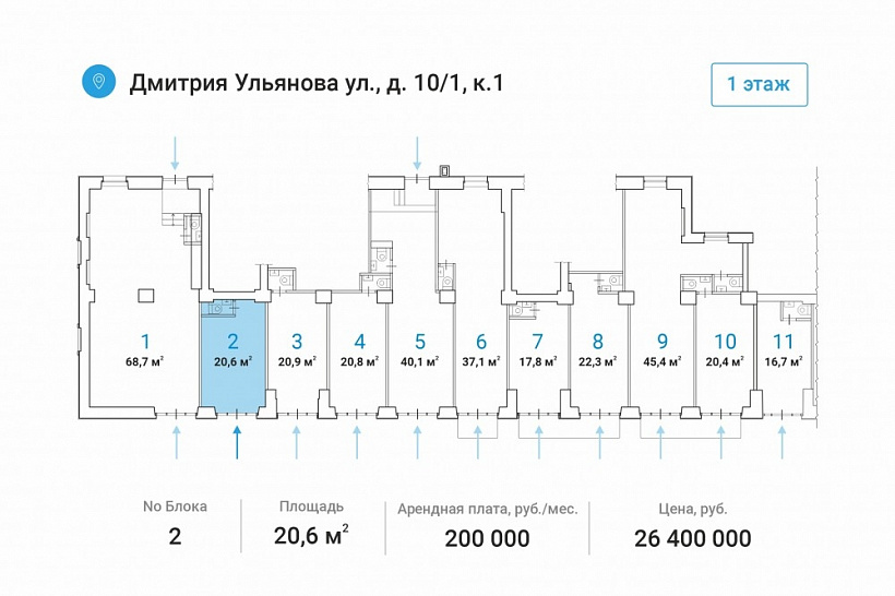 Продажа торгового помещения Жилое здание 