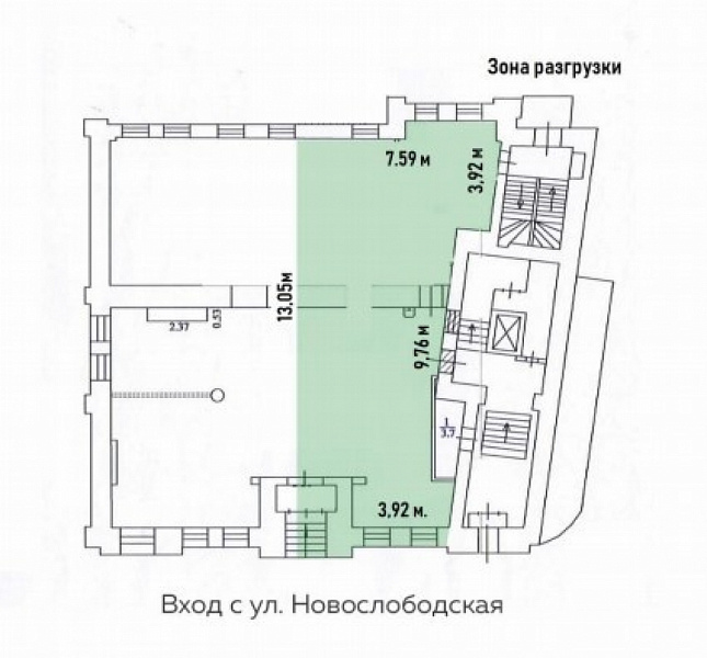 Аренда торгового помещения Офисное здание «Новослободская 26 с1»