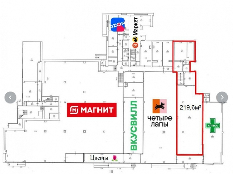 Аренда торгового помещения Жилое здание 