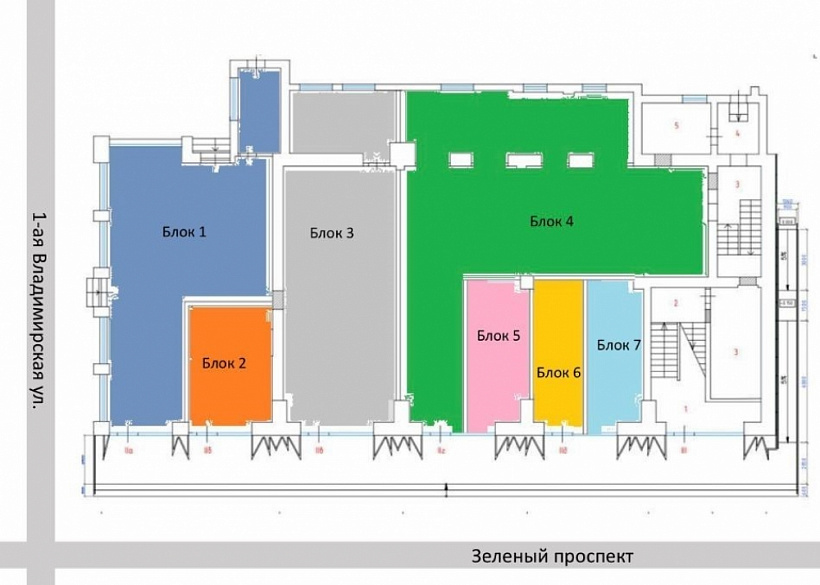 Аренда торгового помещения Административное здание Зеленый проспект, 19