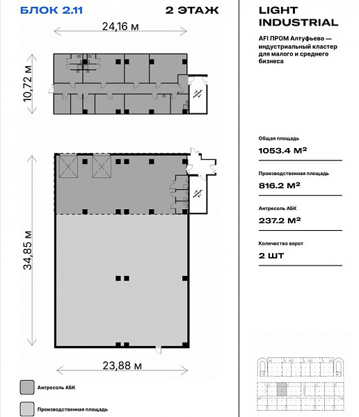 Аренда индустриальной недвижимости AFI Пром Алтуфьево