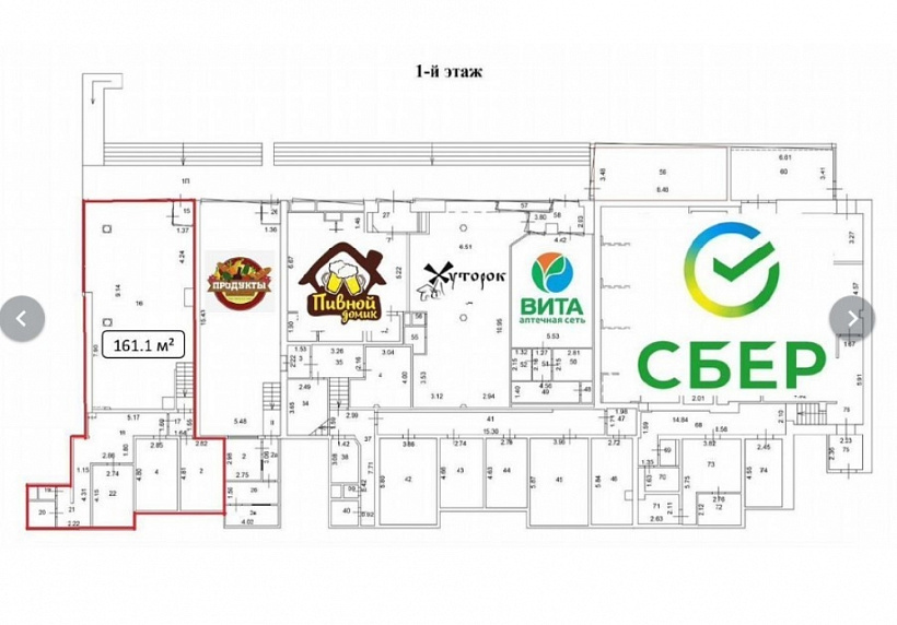 Аренда торгового помещения Жилое здание 