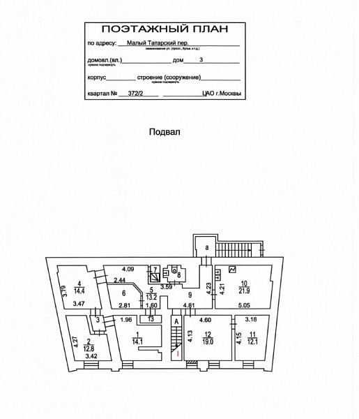 Продажа офиса Малый Татарский переулок, 3