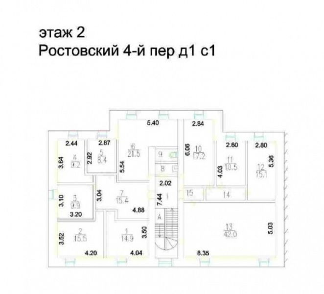 Аренда офиса Особняк «4-й Ростовский 1 с1»