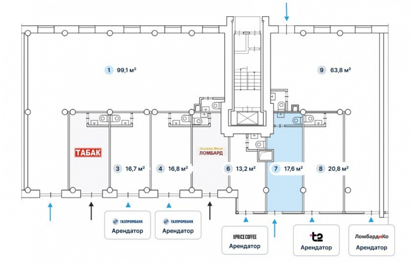 Продажа торгового помещения Жилое здание 