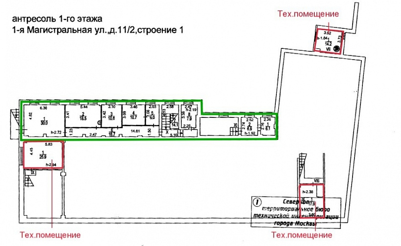 Аренда офиса Комплекс зданий «1-я Магистральная улица, 11/2 с1,2,3»