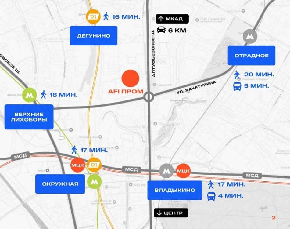 Аренда индустриальной недвижимости AFI Пром Алтуфьево