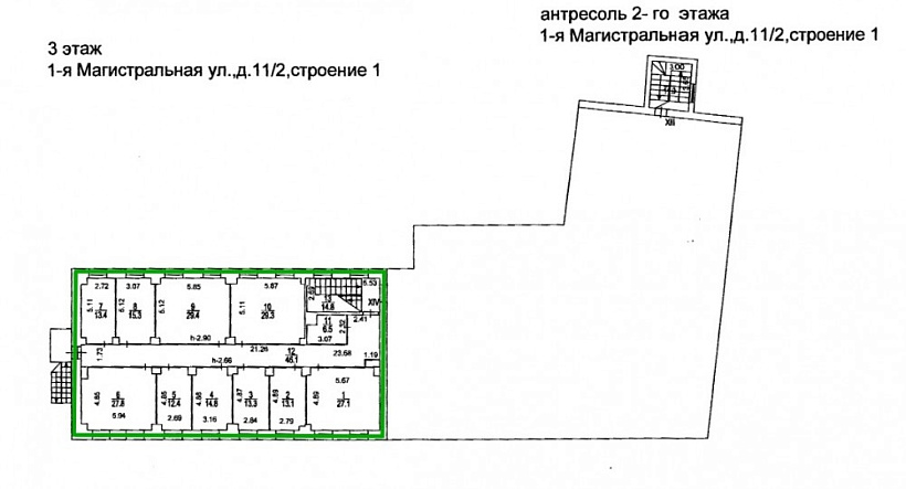 Аренда офиса Комплекс зданий «1-я Магистральная улица, 11/2 с1,2,3»