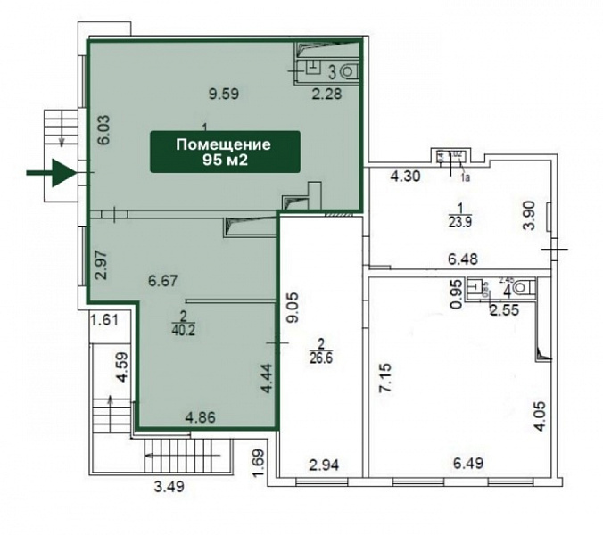 Продажа торгового помещения Жилое здание 
